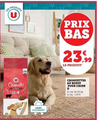 Super U Croquettes au boeuf pour chien u offre