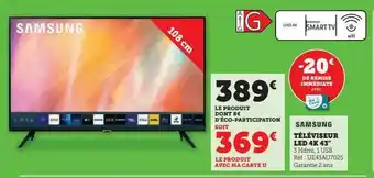 Super U Téléviseur led 4k 43 offre