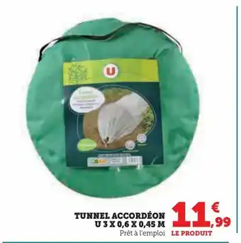 Tunnel accordéon u 3 x 0,6 x 0,45 m