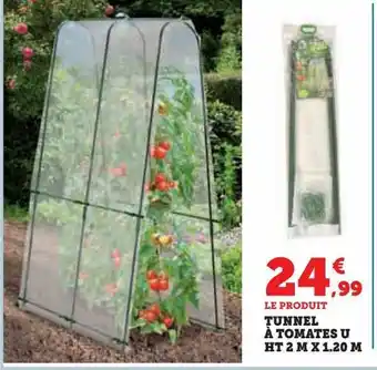 Super U Tunnel à tomates u ht 2 m x 1.20 m offre