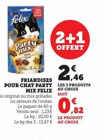 Super U Friandises pour chat party mix felix offre