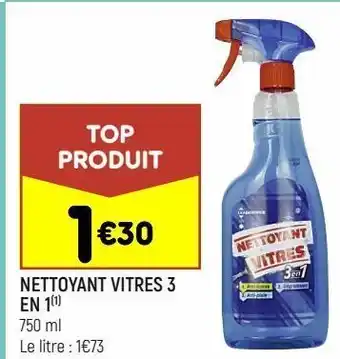 Leader Price Nettoyant vitres 3 en 1 offre