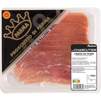 Auchan Supermarché Jambon de parme aop auchan le charcutier offre