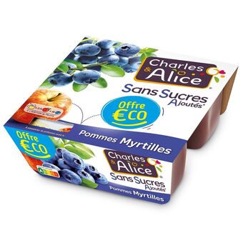 Auchan Supermarché Dessert de fruits sans sucres ajoutés charles & alice offre