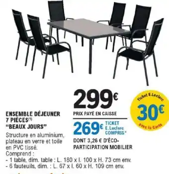 E.Leclerc Ensemble Déjeuner 7 Piéces offre