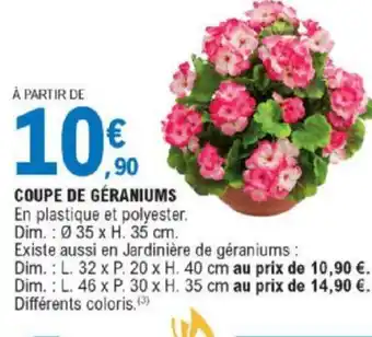 E.Leclerc Coupe De Géraniums offre