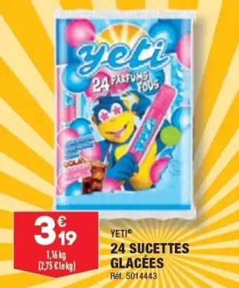 24 sucettes glacées YETI