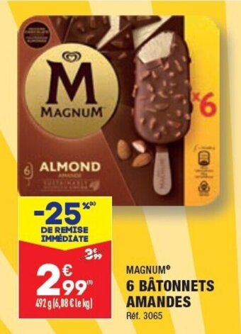 ALDI 6 bâtonnets amandes offre