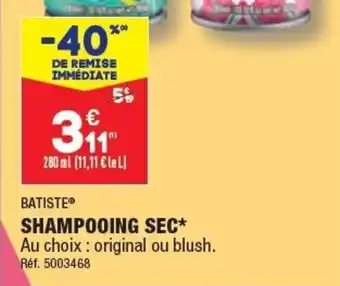 ALDI Shampooing sec offre