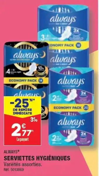 ALDI Serviettes hygiéniques offre