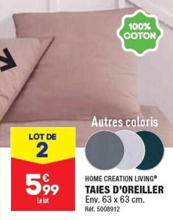 ALDI Taies d'oreiller offre