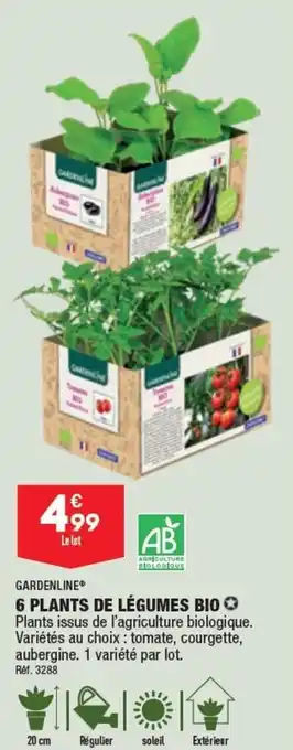 ALDI 6 plants de légumes bio offre