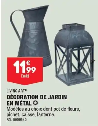 ALDI Décoration de jardin en métal offre