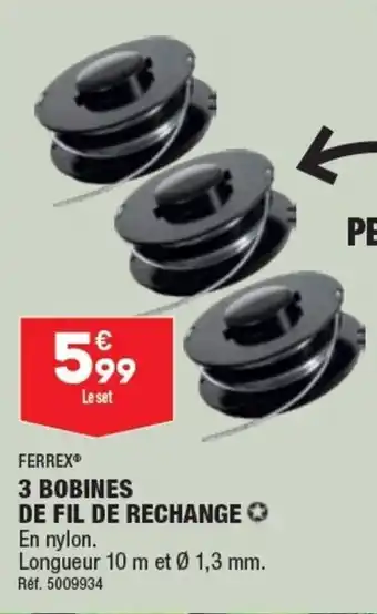 ALDI 3 bobines de fil de rechange offre