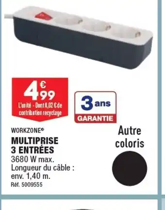 ALDI Multiprise 3 Entrées offre