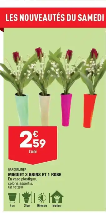 ALDI Muguet 3 Brins et 1 Rose offre