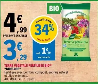 E.Leclerc Terre Végétale Fertilisée Bio offre
