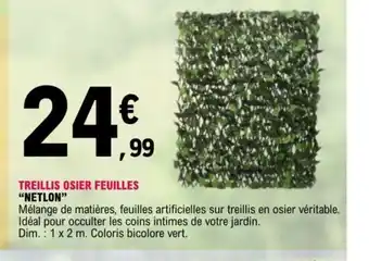 E.Leclerc Treillis Osier Feuilles Netlon offre