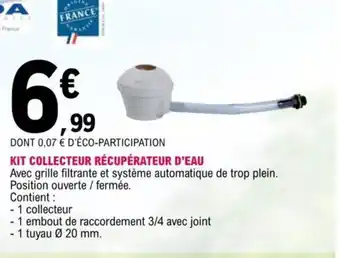 Kit Collecteur Récupérateur D'Eau