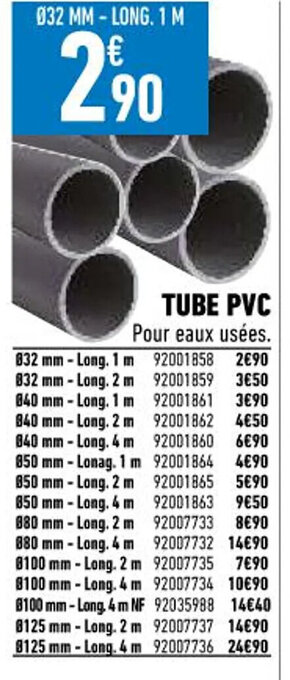 Brico Cash Tube PVC offre