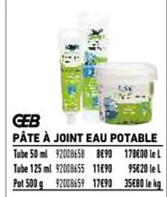 Paté A Joint Eau Potable