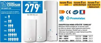 Brico Cash Chauffe-Eau Mono- Stéatite "Cumulus" offre