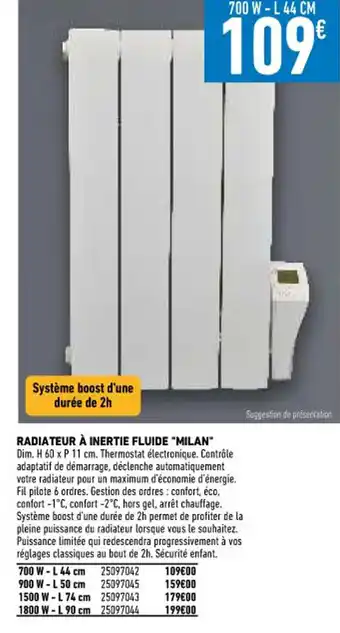Radiateur a Inertie Fluide "Milan"