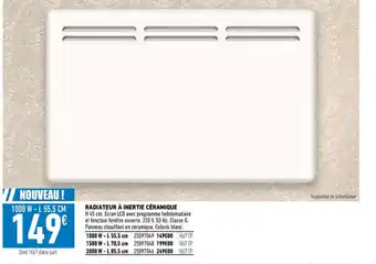 Brico Cash Radiateur a Inertie Céramique offre