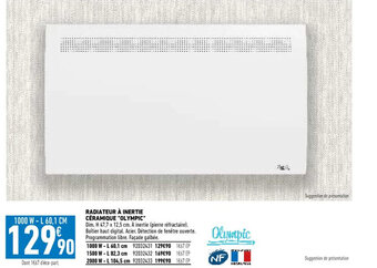 Brico Cash Radiateur a Inertie Céramique 'Olympic" offre