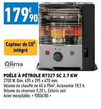 Poele a Pétrole R7327 SC. 2.7 KW