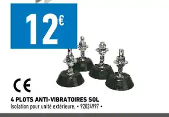 Brico Cash 4 Plots Anti-Vibratoires Sol offre
