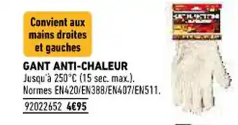 Brico Cash Gant Anti-Chaleur offre