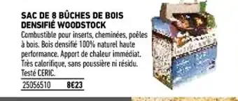 Brico Cash Sac De 8 Bûches De Bois Densifié Woodstock offre