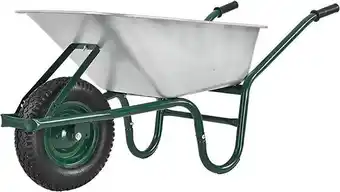 Amazon Brouette juskys garden | volume de 100 litres| 210 kg | pneus à air avec jante en métal | cuve galvanisée | jardin brouett... offre