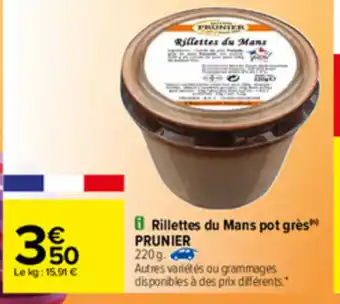 Carrefour Rillettes Du Mans Pot Grés offre