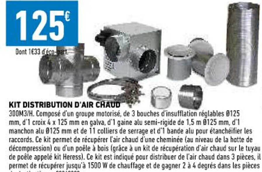 Promo Kit Distribution D'air Chaud chez Brico Cash
