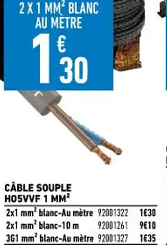 Brico Cash Câble Souple HO5VVF 1 MM offre