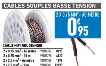 Câble Hifi Rouge/Noir