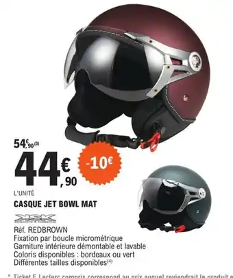 E.Leclerc L'Auto Casque jet bowl mat offre