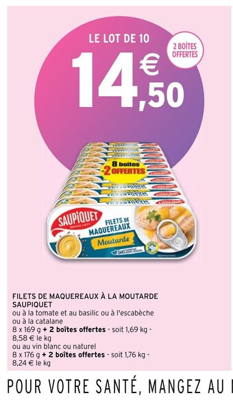 Intermarché Filets de maquereaux a la moutarde saupiquet offre