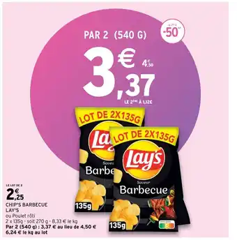 Intermarché Chip's barbecue lay's offre