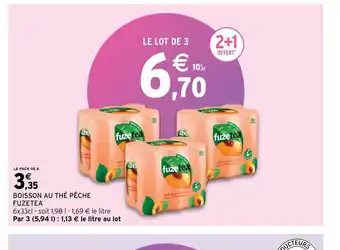 Intermarché Boisson au the peche fuzetea offre