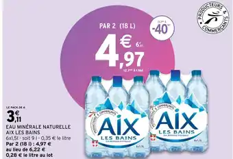 Intermarché Eau minerale naturelle aix les bains offre