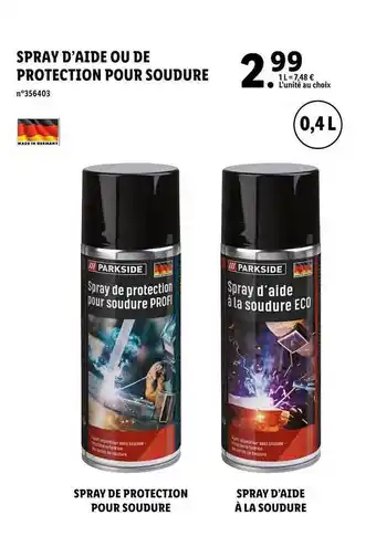 Lidl Spray D'aide Ou De Protection Pour Soudure offre