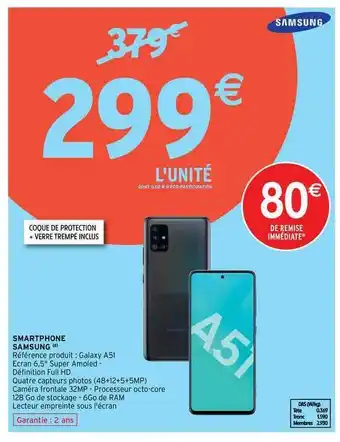 Intermarché Hyper Smartphone Samsung offre
