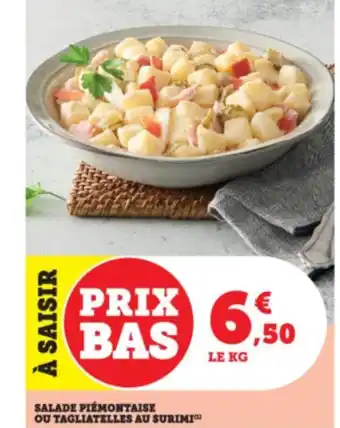 Super U Salade piemontaise u tagliatelles au surimi offre