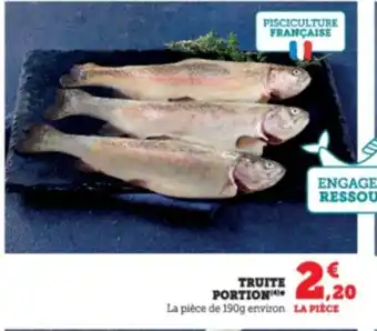Super U Truite portion offre