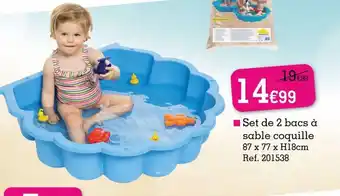 Kandy Set de 2 bacs a sable coquille offre