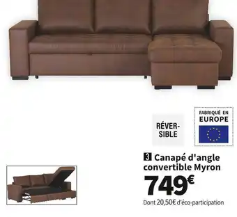 Conforama  canape d'angle convertible myron offre