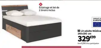 Conforama Medina lit adulte 140x190 cm offre